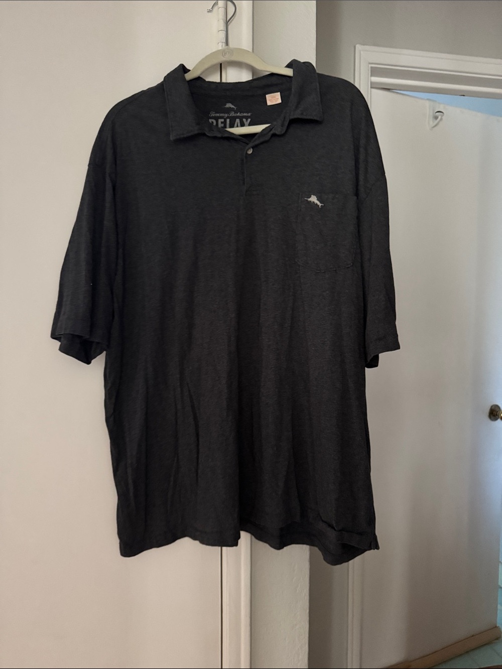 Tommy Bahama Men's Relax Polo in Charcoal Gray